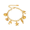 Wholesale Diy Bracelet Accessories With Dolphin Starfish Shell Stainless Steel Geometric Shape Furnace Vacuum Plating For Women