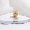 Wholesale Diy Bracelet S925 Sterling Silver Gold Plated Hollow Square Zircon Beaded Handmade Accessory
