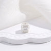Wholesale Diy Bracelet S925 Sterling Silver Gold Plated Hollow Square Zircon Beaded Handmade Accessory