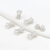 Wholesale Diy Connecting Buckle Copper Inlaid Zircon Rotating Screw Pearl Doublelayer Small Waist Spacer Electroplated