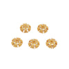 Wholesale Diy Crystal Beading Accessories Copper 18K Gold Plated Diamond Zircon Cut Out Snowflake Flower Holder Spacer Beads Versatile Minimalist