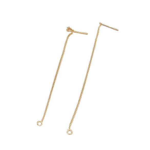 Wholesale Diy Ear Wire Accessories Copper S925 Silver Electroplated Box Chain Tassel Ear Wire Through The Heart