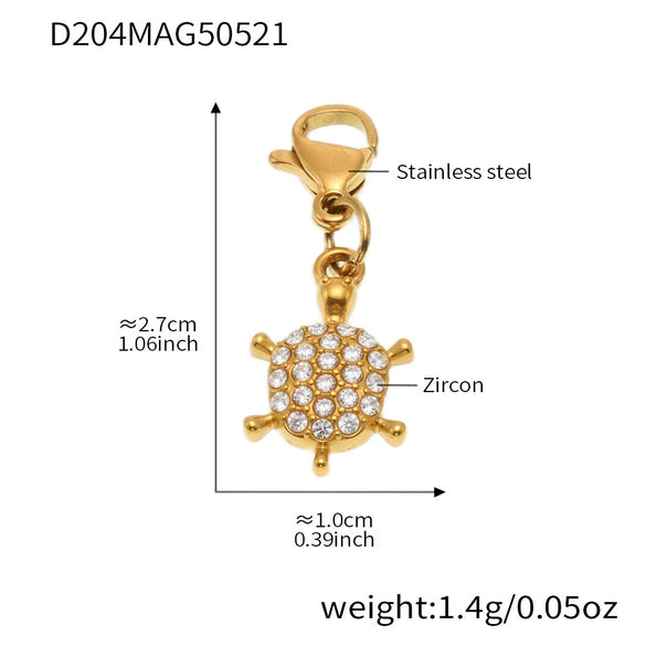 Wholesale Diy Ferris Wheel Zircon Oil Drop Geometric Stainless Steel Electroplated Bracelet And Anklet Set For Women