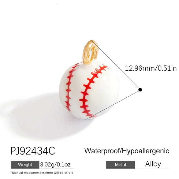 Wholesale Diy Handmade Stainless Steel Jewelry Accessories For Sporting Goods Like Basketball And Football Electroplated Necklace Keychain Pendant