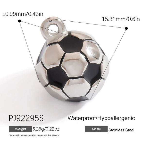 Wholesale Diy Handmade Stainless Steel Jewelry Accessories For Sporting Goods Like Basketball And Football Electroplated Necklace Keychain Pendant