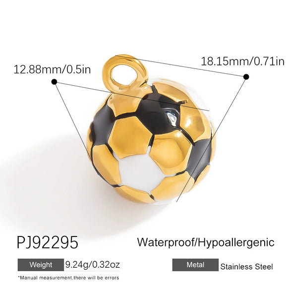 Wholesale Diy Handmade Stainless Steel Jewelry Accessories For Sporting Goods Like Basketball And Football Electroplated Necklace Keychain Pendant