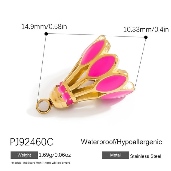 Wholesale Diy Handmade Stainless Steel Jewelry Accessories For Sporting Goods Like Basketball And Football Electroplated Necklace Keychain Pendant