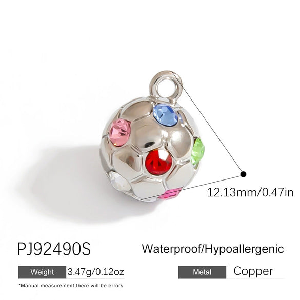 Wholesale Diy Handmade Stainless Steel Jewelry Accessories For Sporting Goods Like Basketball And Football Electroplated Necklace Keychain Pendant