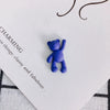 Wholesale Diy Jewelry Accessories Alloy Spray Paint Cute Cartoon Bear Pendant Jewelry Materials