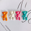 Wholesale Diy Jewelry Accessories Alloy Spray Paint Cute Cartoon Bear Pendant Jewelry Materials