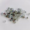 Wholesale Diy Jewelry Accessories Geometric Square Transparent Perforated Glass Crystal Beads With Glaze And Environmental Protection Treatment