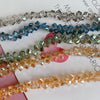 Wholesale Diy Jewelry Accessories Geometric Square Transparent Perforated Glass Crystal Beads With Glaze And Environmental Protection Treatment
