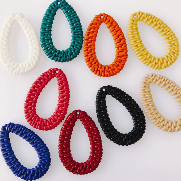 Wholesale Diy Jewelry Accessories Plastic Resin Hollow Water Drop Shape Earrings