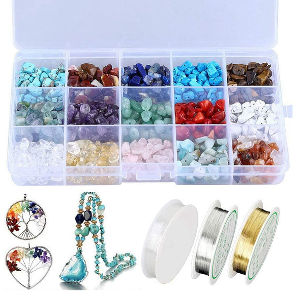 Wholesale Diy Jewelry Accessories Set Handmade Gravel Bead Bracelet Stone Material Irregular Grid