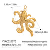 Wholesale Diy Jewelry Accessories Stainless Steel Non Fading Seaside Pendant With Small Animal Pattern For Women Electroplated With 18K Real Gold