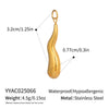 Wholesale Diy Jewelry Accessories Stainless Steel Non Fading Seaside Pendant With Small Animal Pattern For Women Electroplated With 18K Real Gold