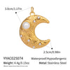 Wholesale Diy Jewelry Accessories Stainless Steel Non Fading Seaside Pendant With Small Animal Pattern For Women Electroplated With 18K Real Gold