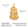 Wholesale Diy Jewelry Accessories Stainless Steel Non Fading Seaside Pendant With Small Animal Pattern For Women Electroplated With 18K Real Gold