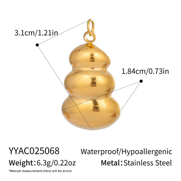 Wholesale Diy Jewelry Accessories Stainless Steel Non Fading Seaside Pendant With Small Animal Pattern For Women Electroplated With 18K Real Gold