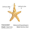 Wholesale Diy Jewelry Accessories Stainless Steel Non Fading Seaside Pendant With Small Animal Pattern For Women Electroplated With 18K Real Gold
