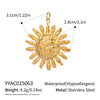 Wholesale Diy Jewelry Accessories Stainless Steel Non Fading Seaside Pendant With Small Animal Pattern For Women Electroplated With 18K Real Gold