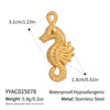 Wholesale Diy Jewelry Accessories Stainless Steel Non Fading Seaside Pendant With Small Animal Pattern For Women Electroplated With 18K Real Gold