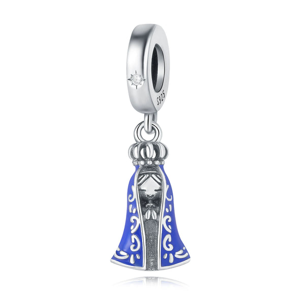 Wholesale Diy Jewelry Accessories Sterling Silver 925 Beads Virgin Cross Bracelet With Dripping Oil Design