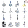 Wholesale Diy Jewelry Accessories Sterling Silver 925 Beads Virgin Cross Bracelet With Dripping Oil Design
