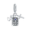 Wholesale Diy Jewelry Accessories Sterling Silver 925 Beads Virgin Cross Bracelet With Dripping Oil Design