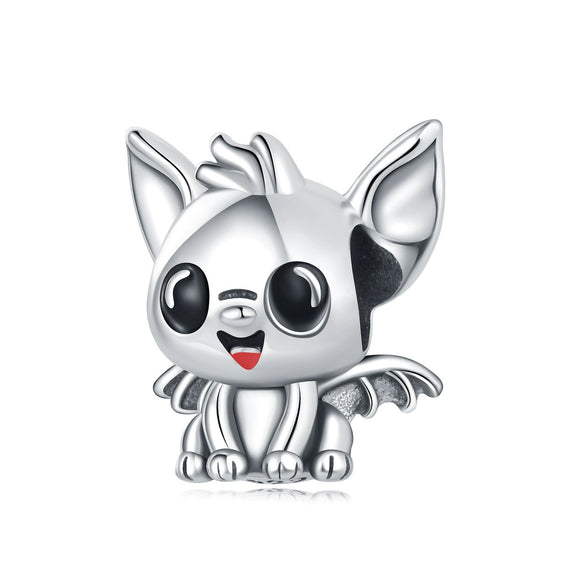 Wholesale Diy Jewelry Accessories 925 Sterling Silver Halloween Pumpkin Skull Bat Pendant Beads With Dripping Oil Design