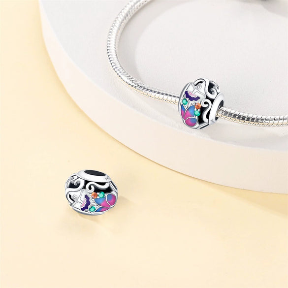 Wholesale Diy Jewelry Accessories 925 Sterling Silver Moonlight Fairy Beads Charm Bracelet With Dripping Oil Design