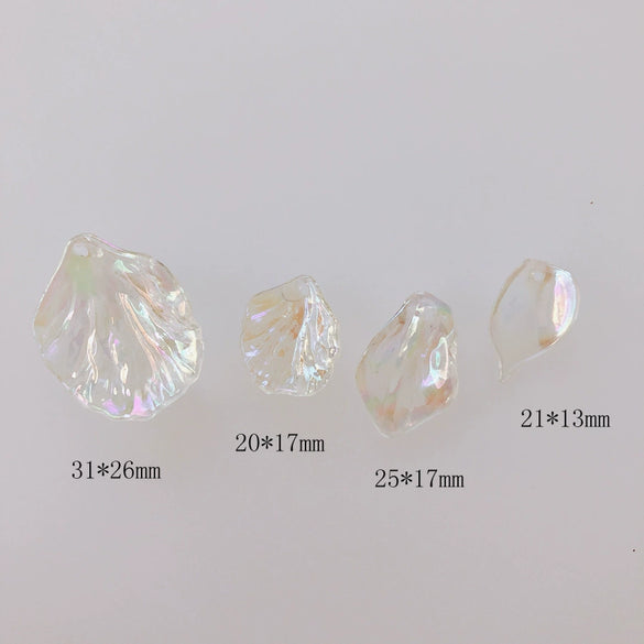 Wholesale Diy Jewelry Accessories Transparent Magic Acrylic Resin Petals Leaves Earrings Made Of Plastic And Resin
