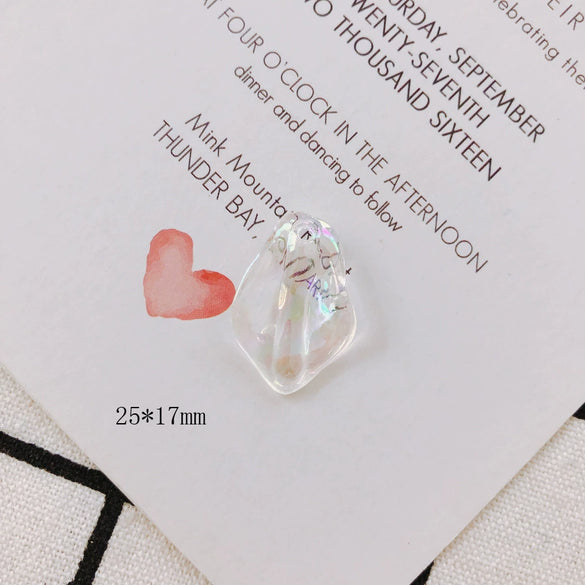 Wholesale Diy Jewelry Accessories Transparent Magic Acrylic Resin Petals Leaves Earrings Made Of Plastic And Resin