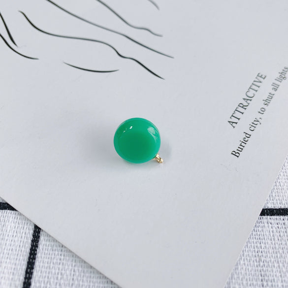 Wholesale Diy Jewelry Basic Accessories Plastic Resin Round Circle Earrings With Hole Pendant Earrings 925 Silver Needle Environmental Protection