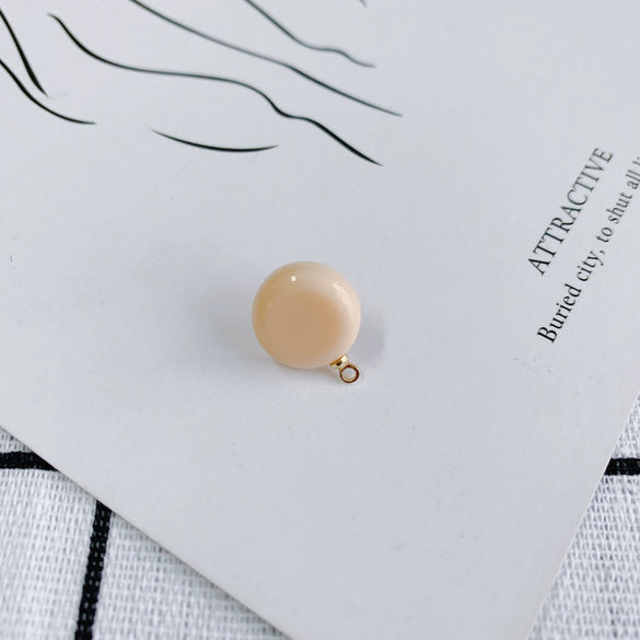 Wholesale Diy Jewelry Basic Accessories Plastic Resin Round Circle Earrings With Hole Pendant Earrings 925 Silver Needle Environmental Protection