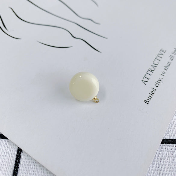 Wholesale Diy Jewelry Basic Accessories Plastic Resin Round Circle Earrings With Hole Pendant Earrings 925 Silver Needle Environmental Protection