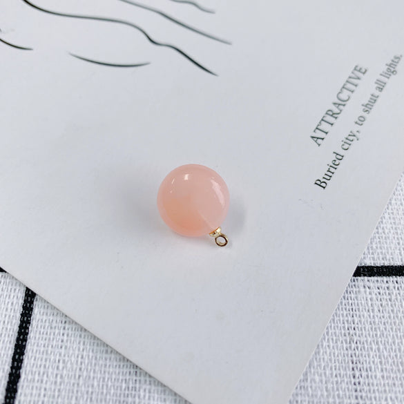 Wholesale Diy Jewelry Basic Accessories Plastic Resin Round Circle Earrings With Hole Pendant Earrings 925 Silver Needle Environmental Protection