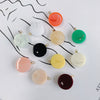 Wholesale Diy Jewelry Basic Accessories Plastic Resin Round Circle Earrings With Hole Pendant Earrings 925 Silver Needle Environmental Protection