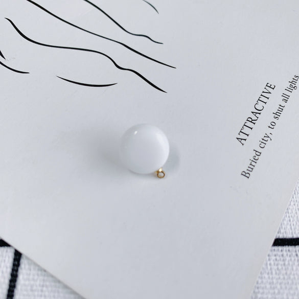 Wholesale Diy Jewelry Basic Accessories Plastic Resin Round Circle Earrings With Hole Pendant Earrings 925 Silver Needle Environmental Protection