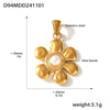 Wholesale Diy Jewelry Pendant Accessories With Natural Geometric Elements Stainless Steel Furnace Vacuum Plating 18K Real Gold