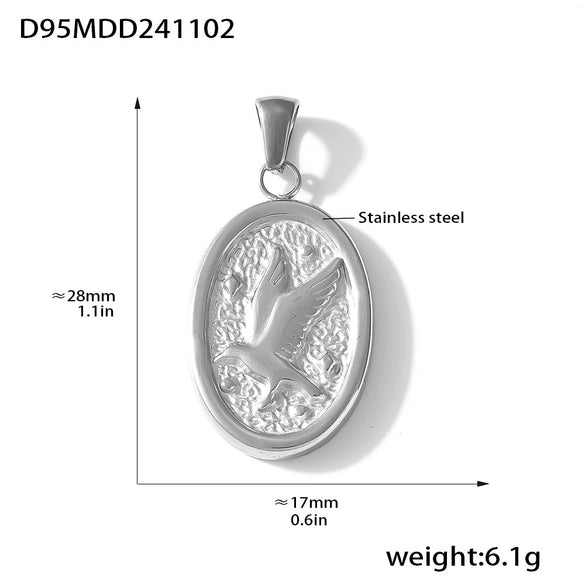 Wholesale Diy Jewelry Pendant Accessories With Natural Geometric Elements Stainless Steel Furnace Vacuum Plating 18K Real Gold