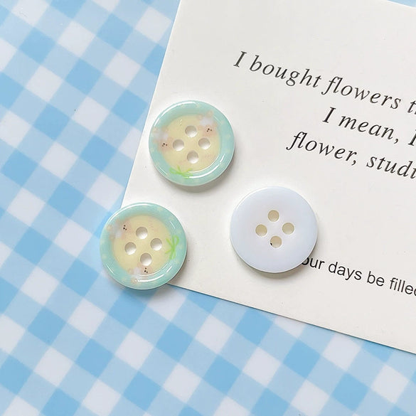 Wholesale Diy Material Plaid Square Tulip Shaped Acrylic Plastic Resin Bead With Printing For Dog Kitty Cat