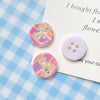 Wholesale Diy Material Plaid Square Tulip Shaped Acrylic Plastic Resin Bead With Printing For Dog Kitty Cat