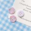 Wholesale Diy Material Plaid Square Tulip Shaped Acrylic Plastic Resin Bead With Printing For Dog Kitty Cat