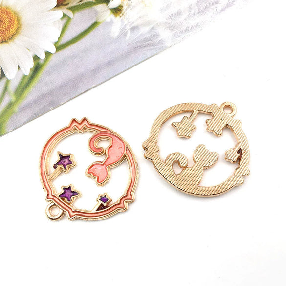 Wholesale Diy Zinc Alloy Jewelry Accessories Cartoon Style Oil Dripping Pendant Keychain For Car