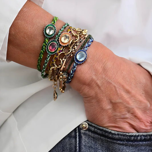 Wholesale Dopamine Bracelet Copper Electroplated Drop Shape Lucky Rope Unisex