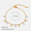 Wholesale Dopamine Colorful Beaded Bell Geometric Stainless Steel Real Gold Plated Bracelet For Women