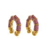 Wholesale Dopamine Fine Glitter Geometric Diamond Stainless Steel Hoop Earrings For Women