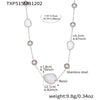 Wholesale Dopamine Jewelry Set Light Luxury Style Stainless Steel Zircon 18K Gold Plated Heart Necklace And Bracelet For Women