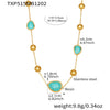 Wholesale Dopamine Jewelry Set Light Luxury Style Stainless Steel Zircon 18K Gold Plated Heart Necklace And Bracelet For Women